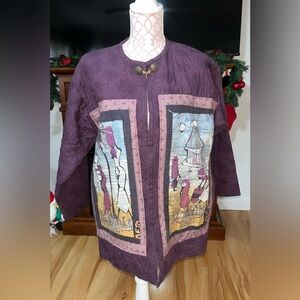 Purple Artistic Utility Jacket